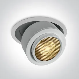 11128G  - COB LED zoomable 15°-45° adjustable downlight with removable honeycomb.