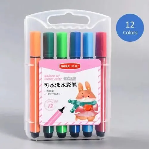 12 Shades Colorful Sketch Pen Set – Vibrant, High-Quality Markers for Art & Creativity