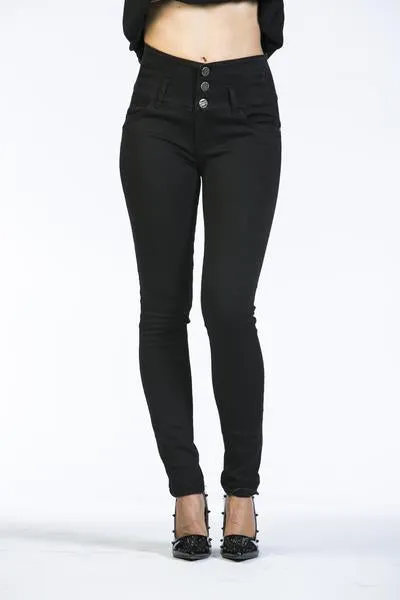 3 BUTTONS JEANS BLACK