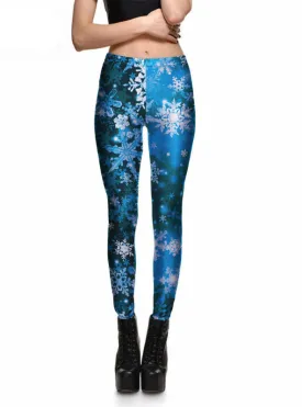 3D Print Women Blue Pants Hot Trousers