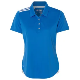 adidas Golf Women's Bright Royal/White/Mid Grey Climacool 3-Stripes Shoulder Sport Shirt