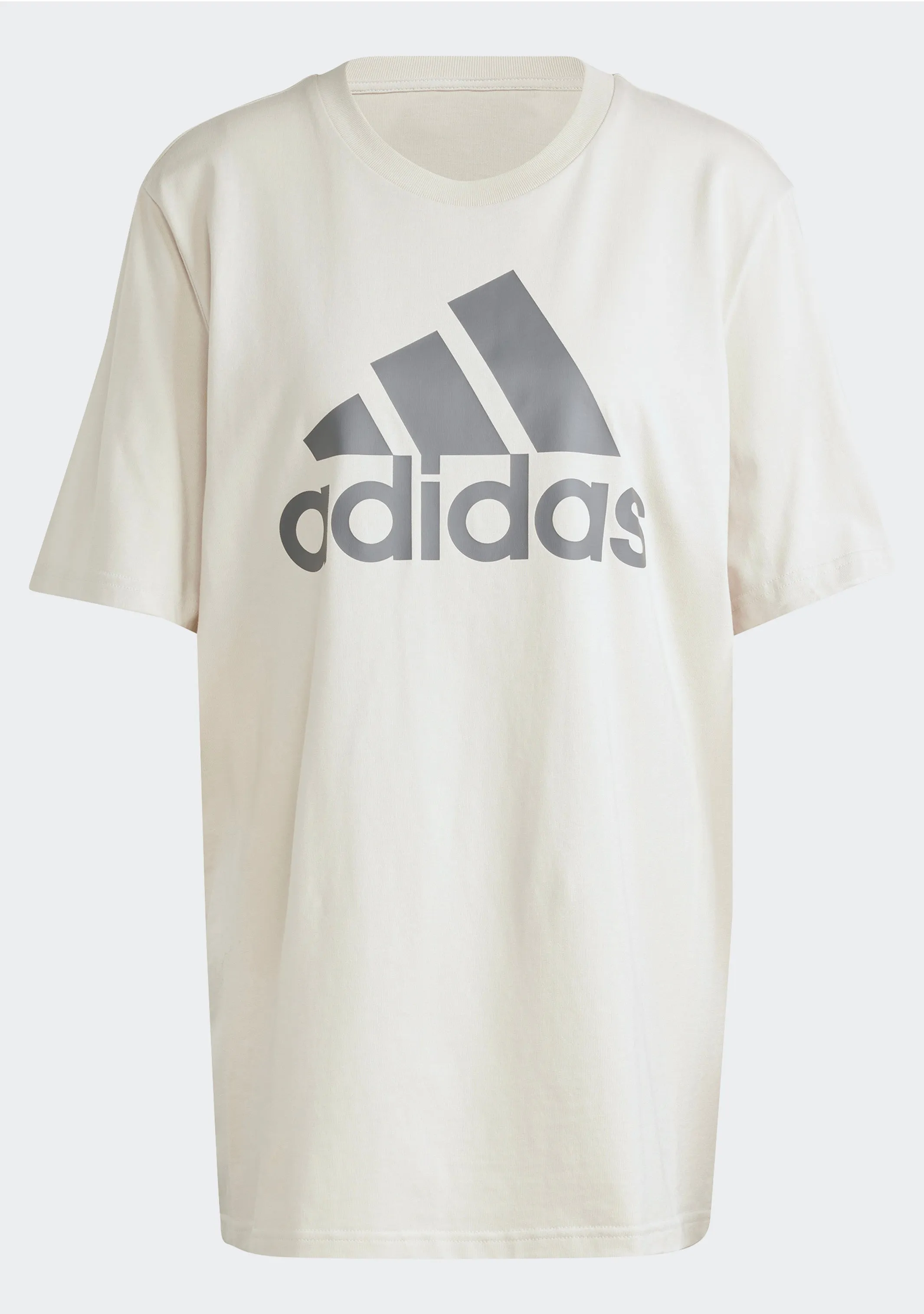 Adidas Men's Essentials Single Jersey Big Logo Tee Beige