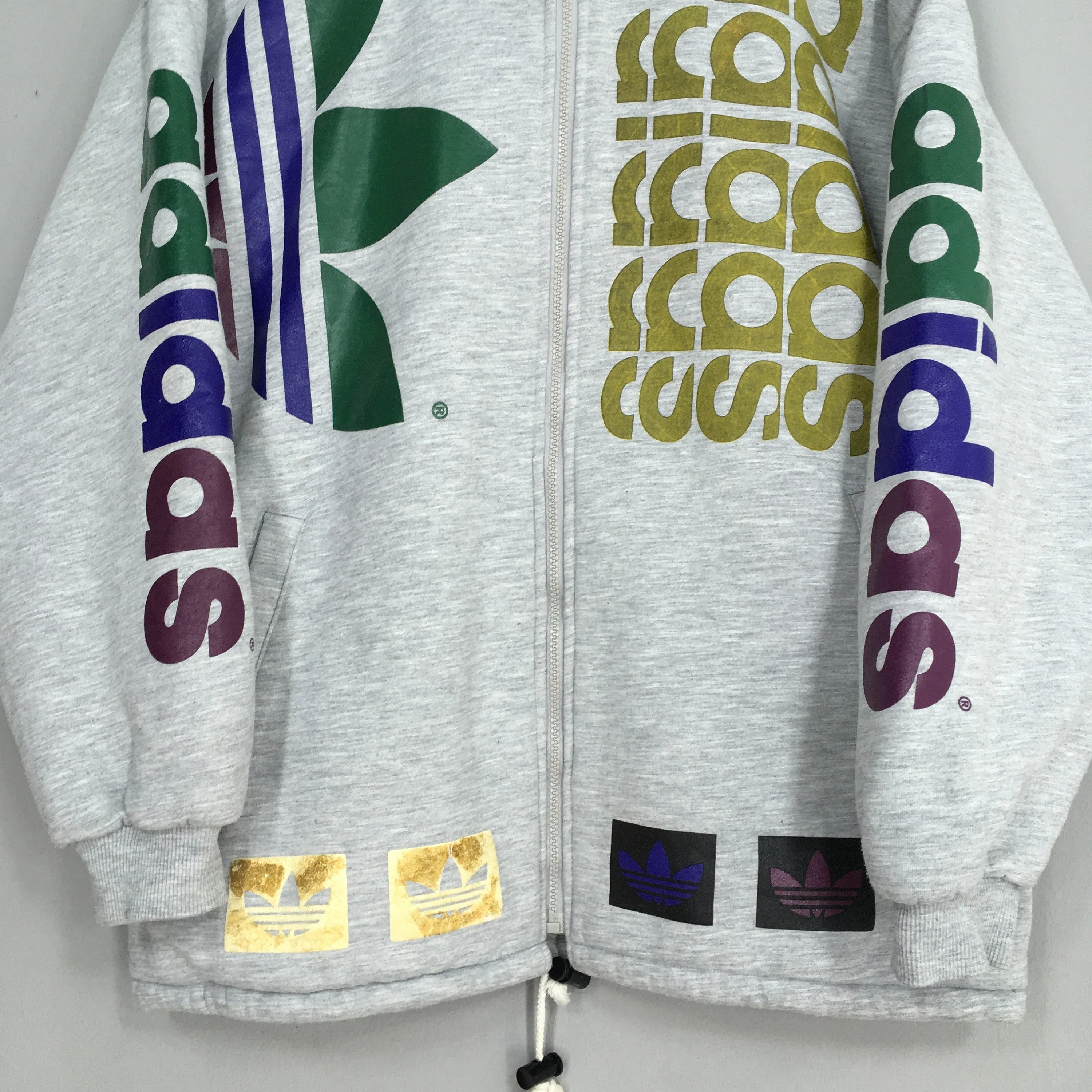 Adidas Trefoil Sherpa Hoodie Sweatshirt Medium