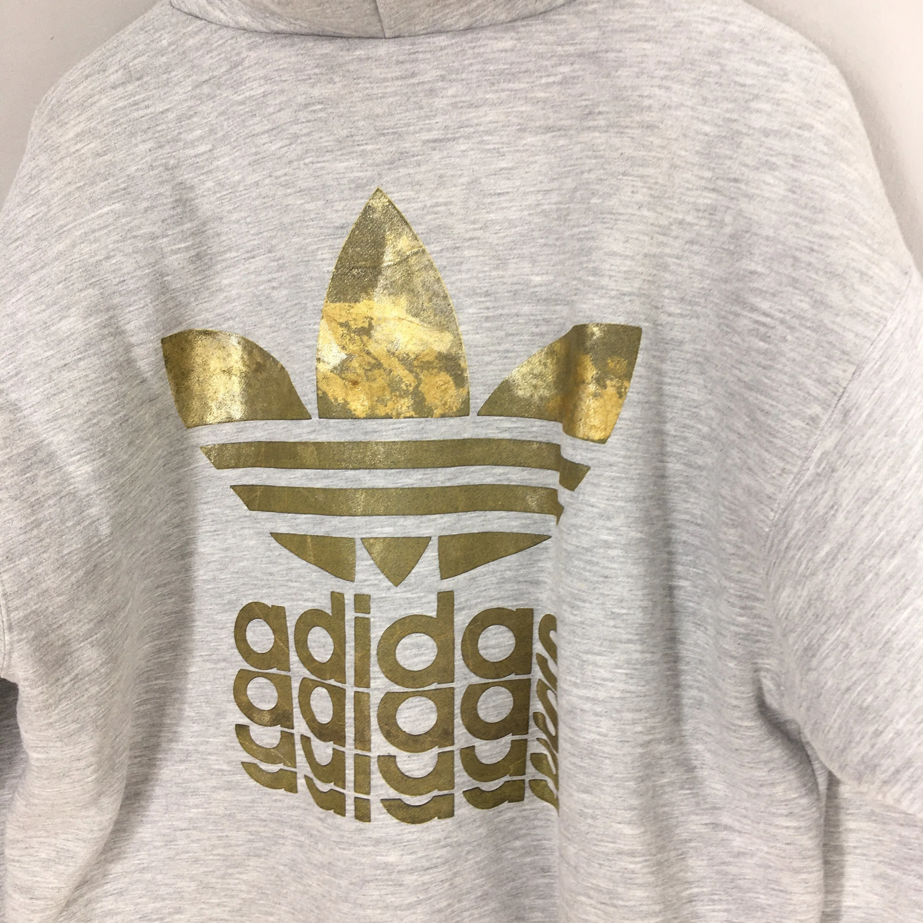 Adidas Trefoil Sherpa Hoodie Sweatshirt Medium