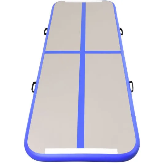 Air Track Inflatable Gymnastics Tumbling Floor Mats with Pump-Blue