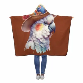 Australian Animal Cockatoo Awd1333  Hooded Blanket 60"x50"