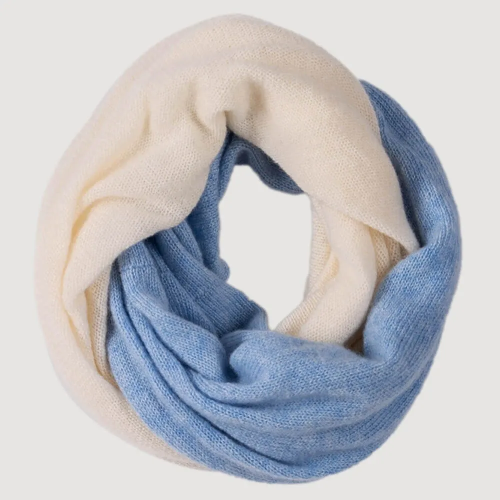 Baby Blue and Vanilla Cashmere Snood