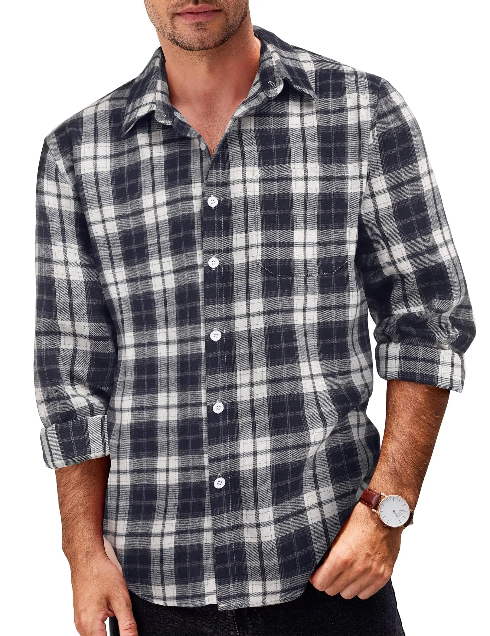 Casual Checked Flannel Shirt