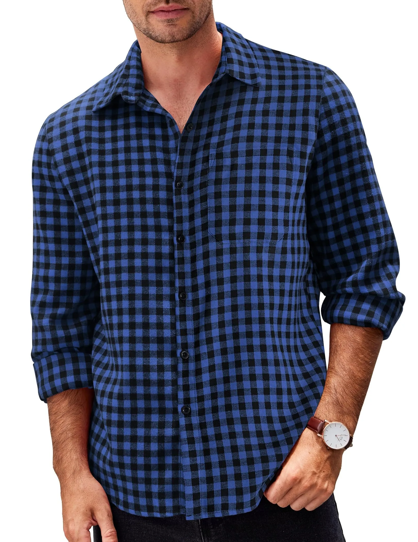 Casual Checked Flannel Shirt