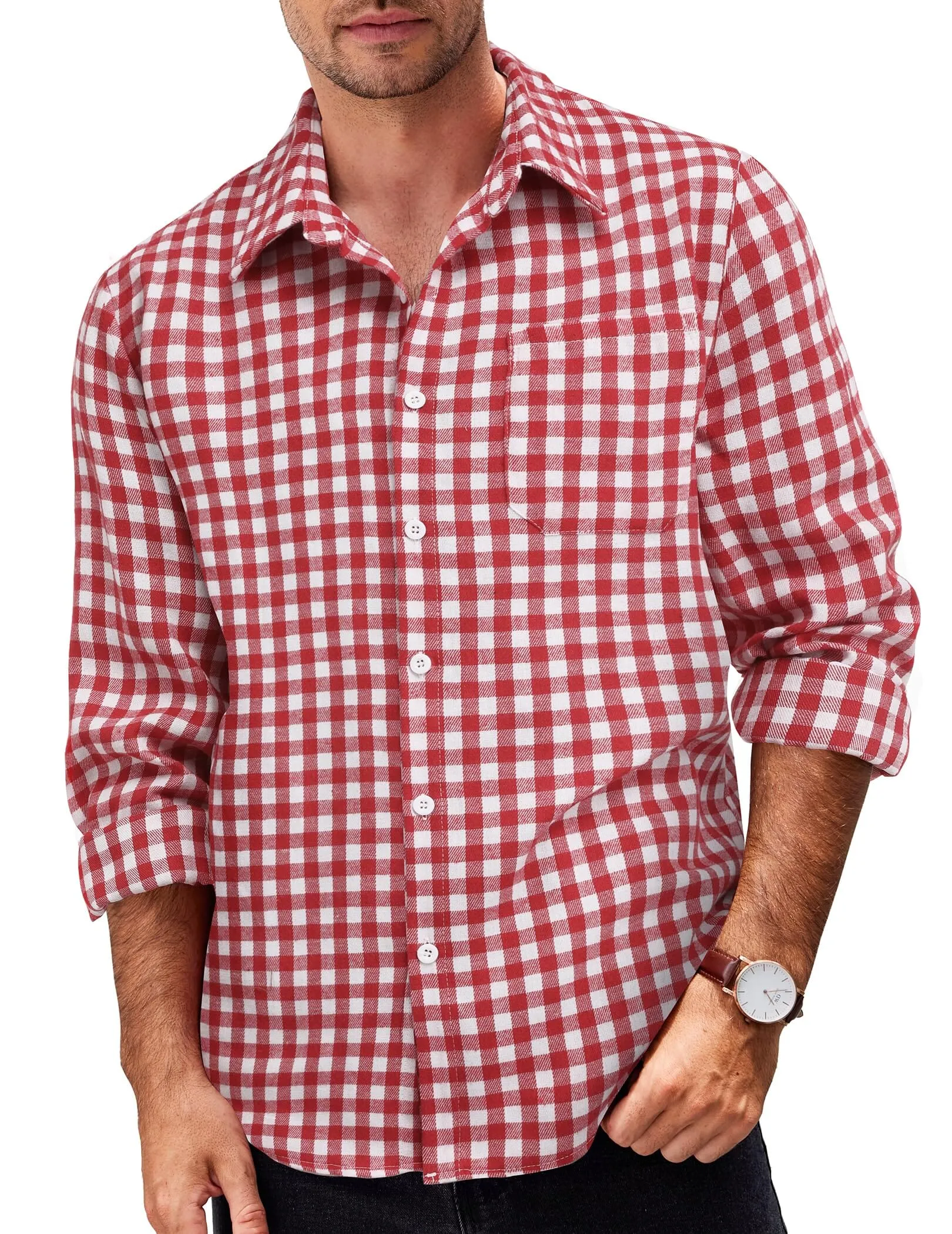 Casual Checked Flannel Shirt