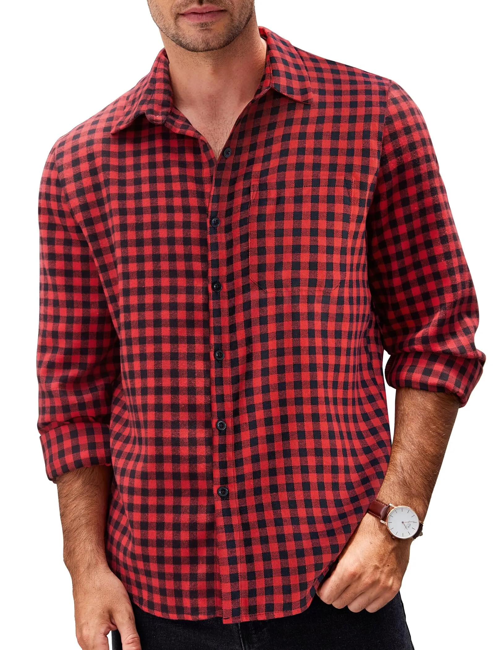 Casual Checked Flannel Shirt