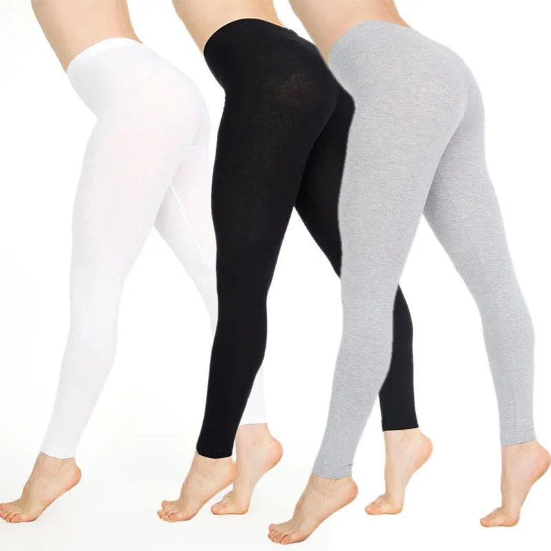 Casual Cotton Ankle-Length Leggings