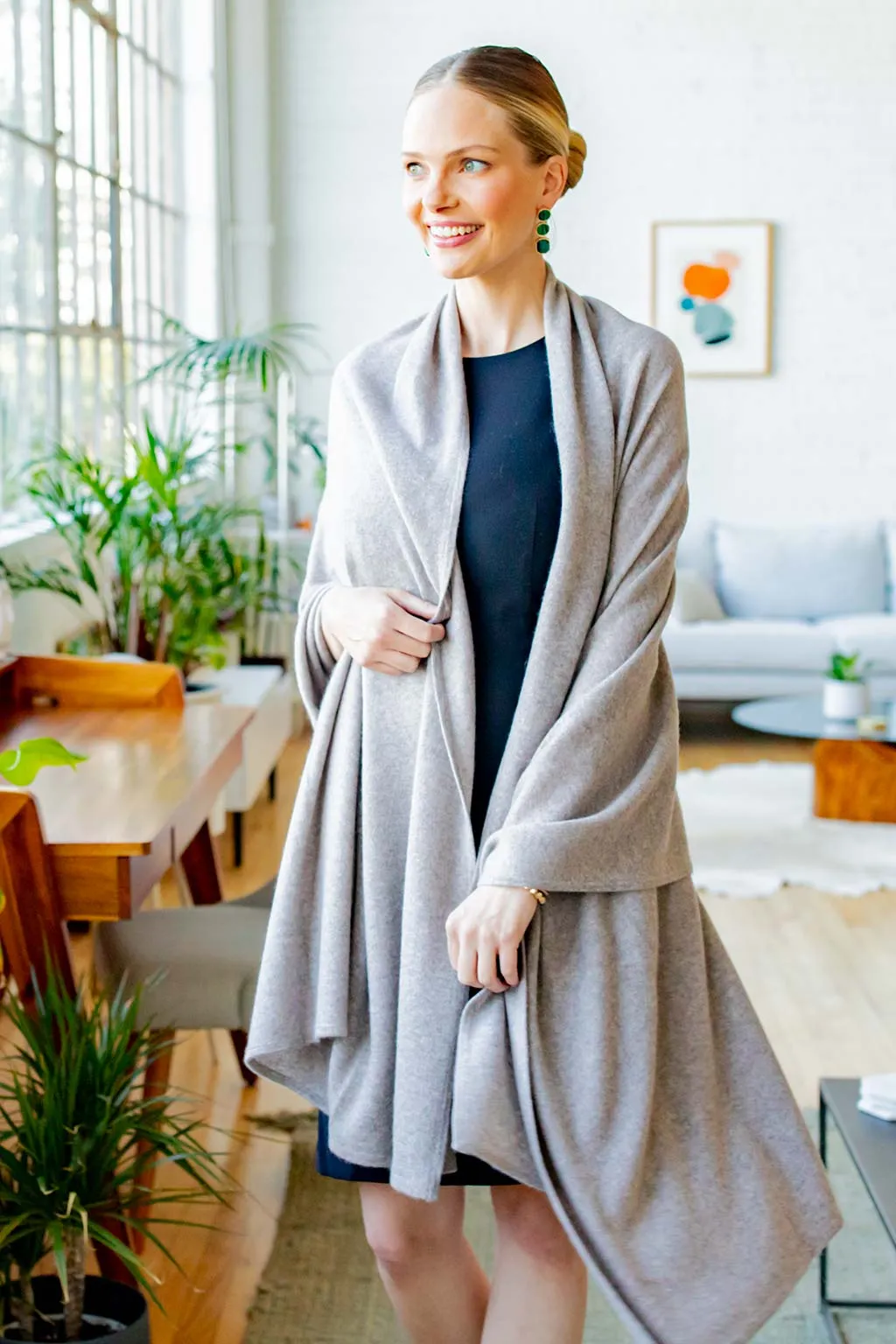 Chunky Travel Wrap - Pewter