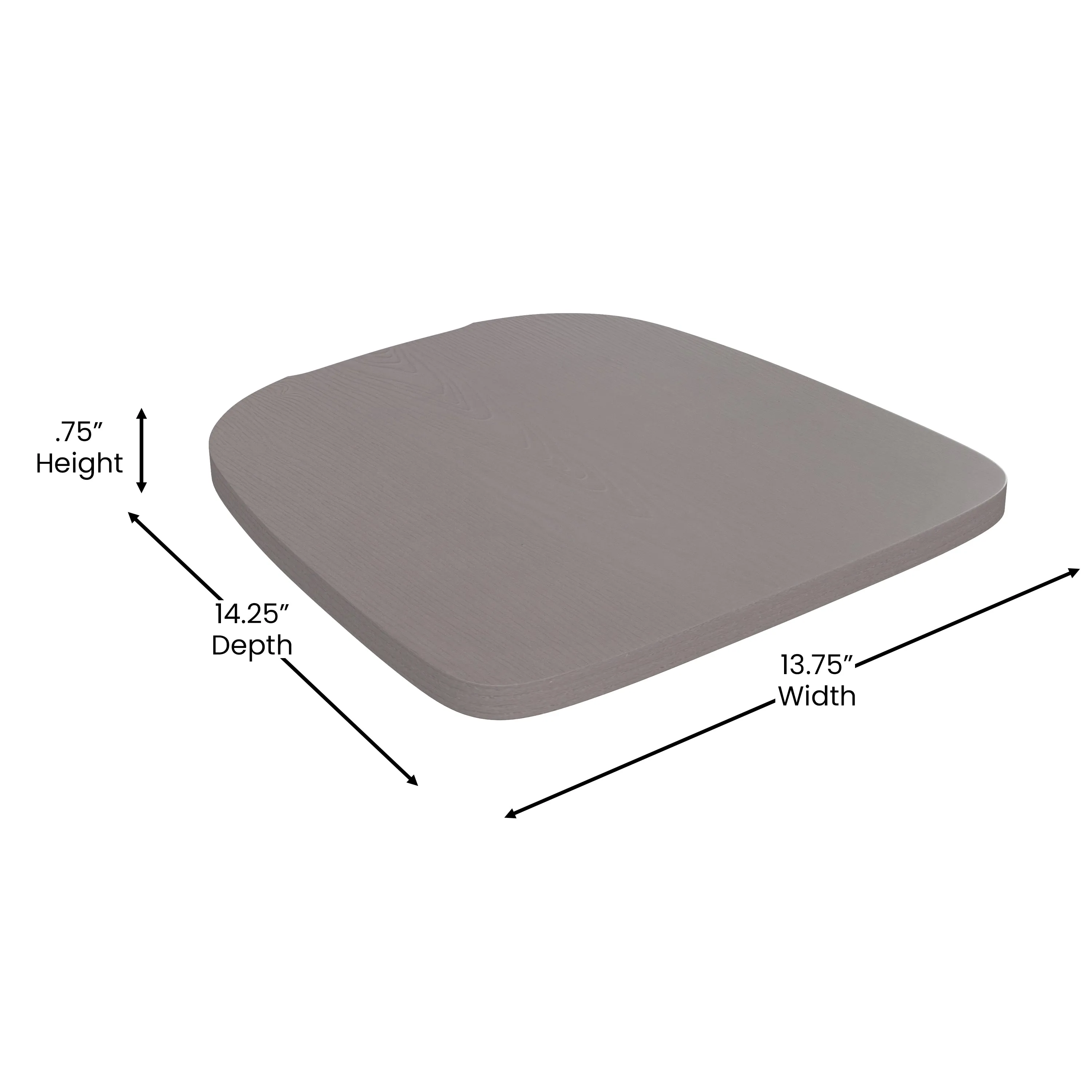 Clear Coat 30" Stool-Gray Seat XU-DG-TP001B-30-PL1G-GG