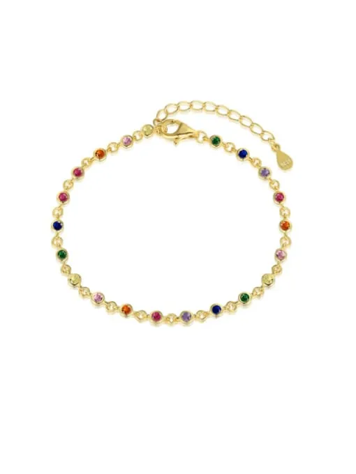 Colorful Bracelet Diamond CZ Glam Kesley .925 Sterling Silver Dainty Luxury Bracelets