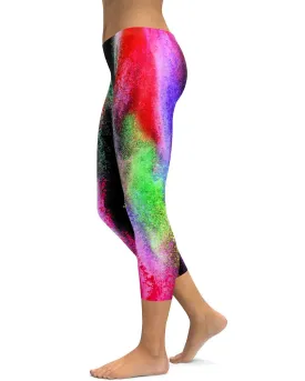 Colorful Powder Explosion Capris