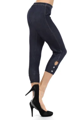 cropped denim leggings