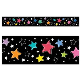 CTP Star Bright Colorful Stars on Black EZ Border (CTP 10982)