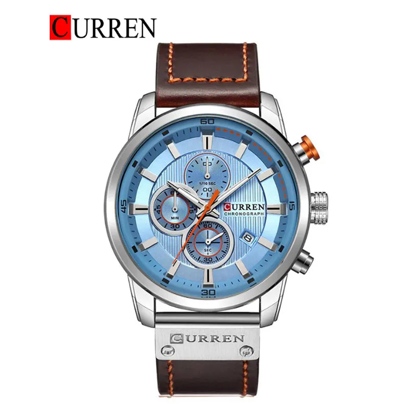 CURREN Original Brand Leather Straps Wrist Watch For Men With Brand (Box & Bag)-8291