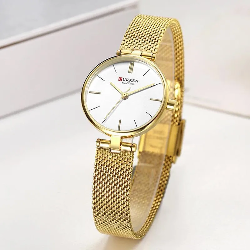 CURREN Original Brand Stainless Steel Band Wrist Watch For Women With Brand (Box & Bag)-9038