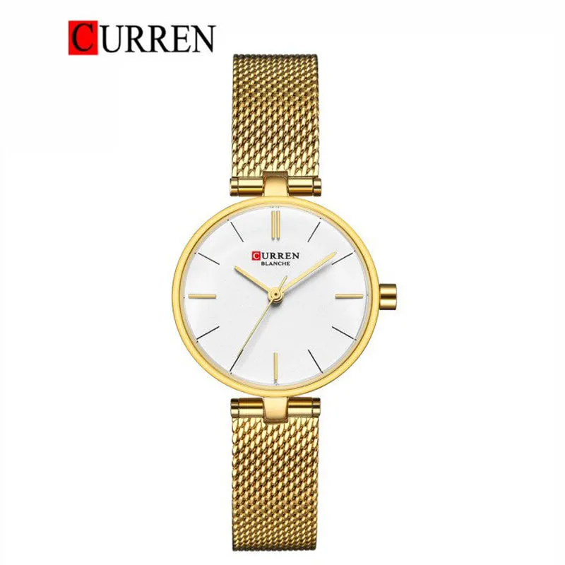 CURREN Original Brand Stainless Steel Band Wrist Watch For Women With Brand (Box & Bag)-9038