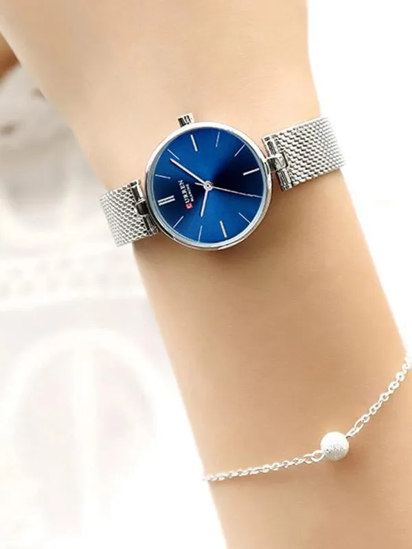 CURREN Original Brand Stainless Steel Band Wrist Watch For Women With Brand (Box & Bag)-9038