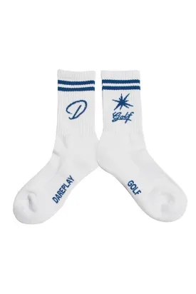 D Logo breathable socks_White