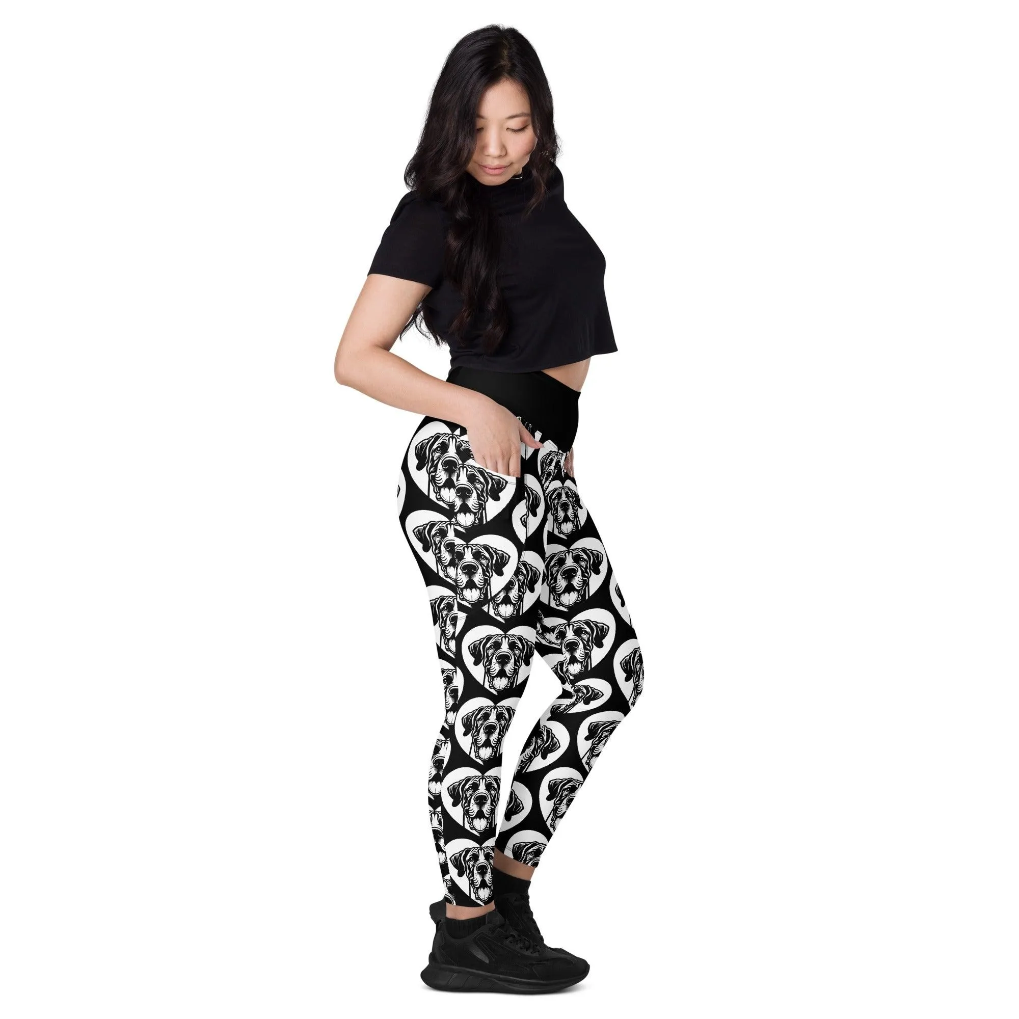 DOG BREED LEGGINGS with pockets - GREAT DANE - HERTTAHOUND