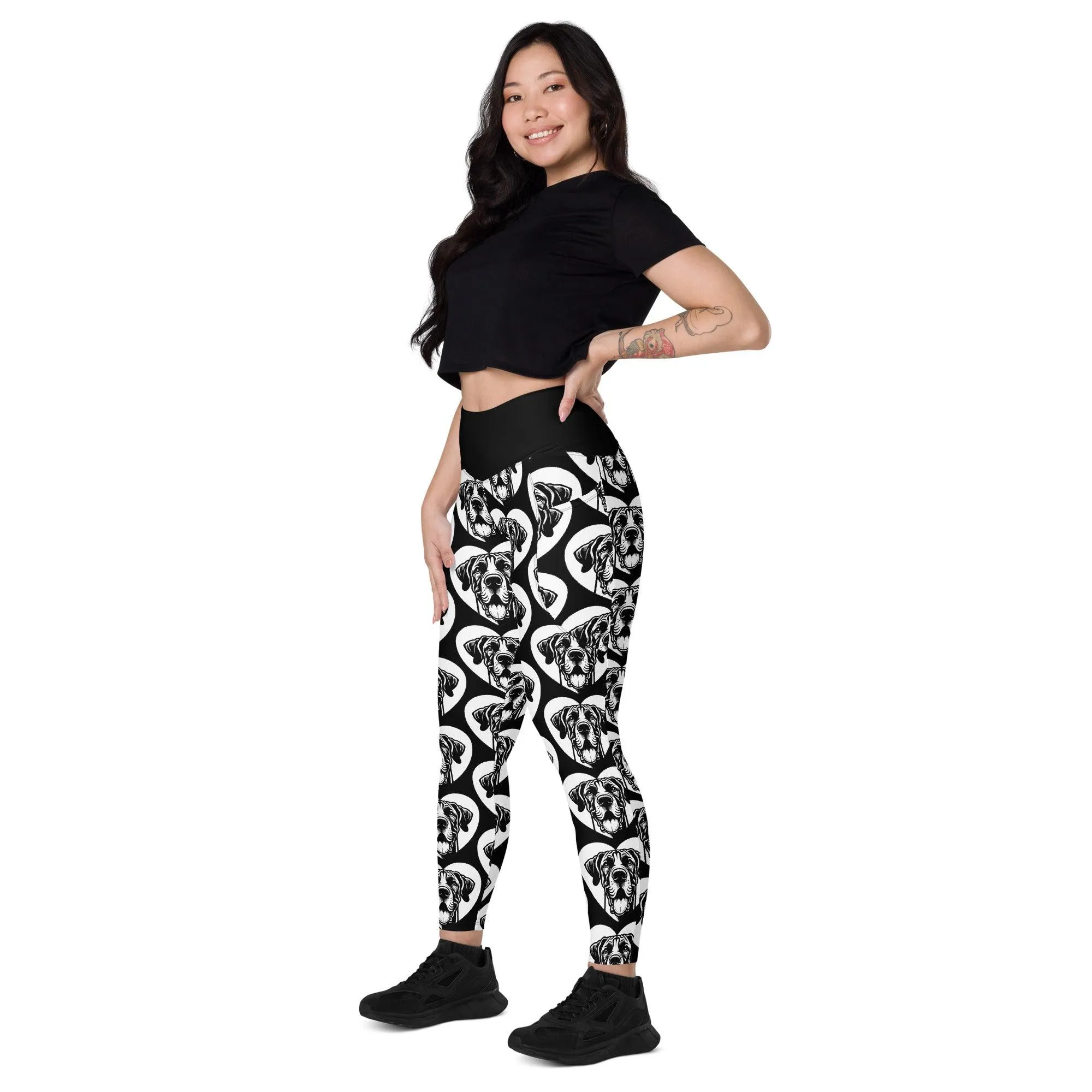 DOG BREED LEGGINGS with pockets - GREAT DANE - HERTTAHOUND