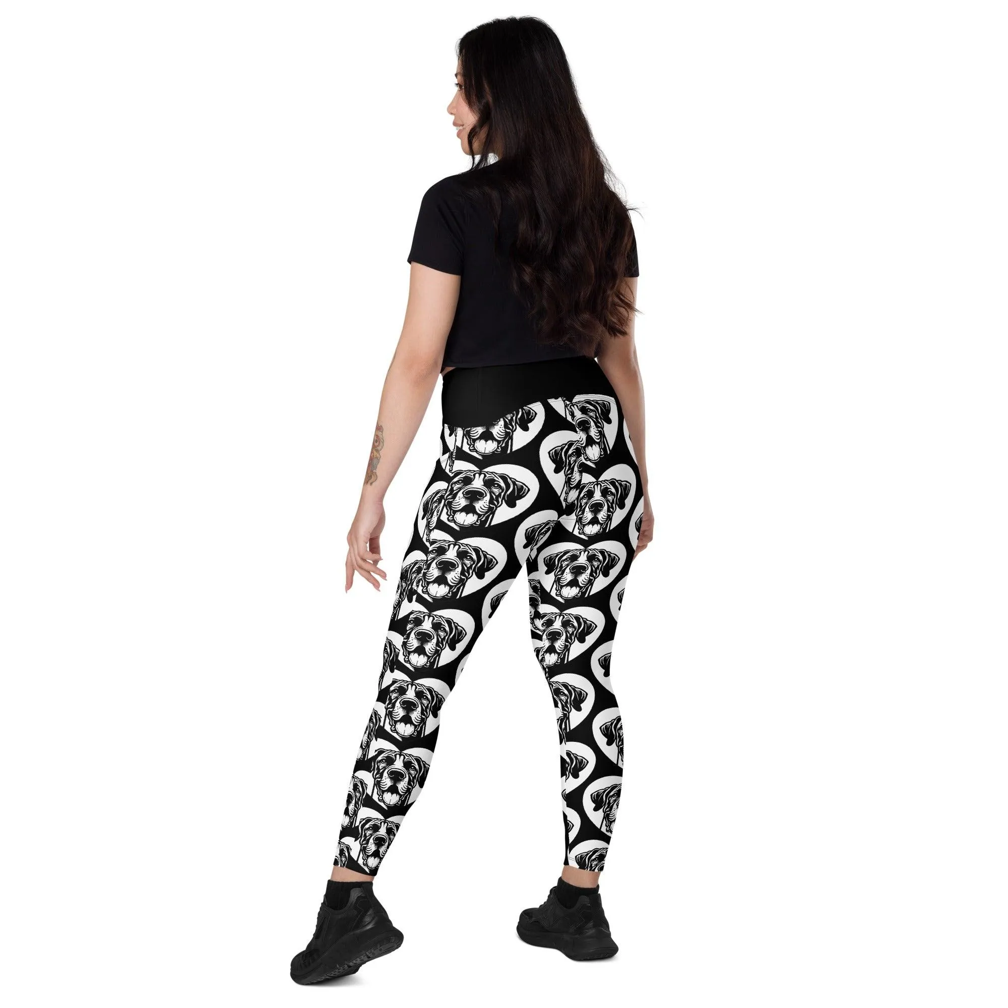 DOG BREED LEGGINGS with pockets - GREAT DANE - HERTTAHOUND