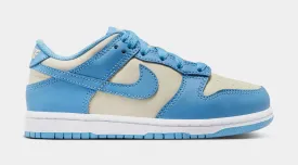 Dunk Low Preschool Lifestyle Shoes (White/Blue)