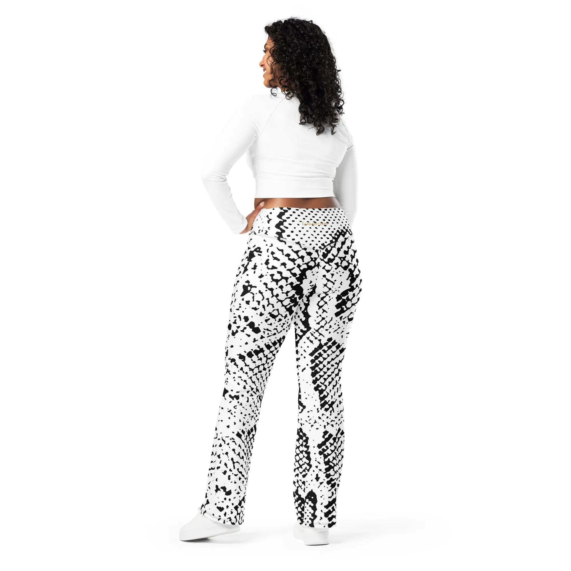 Faux Snake Print Flare leggings lioness-love