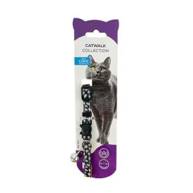 Feline Care Navy Dots Cat Collar