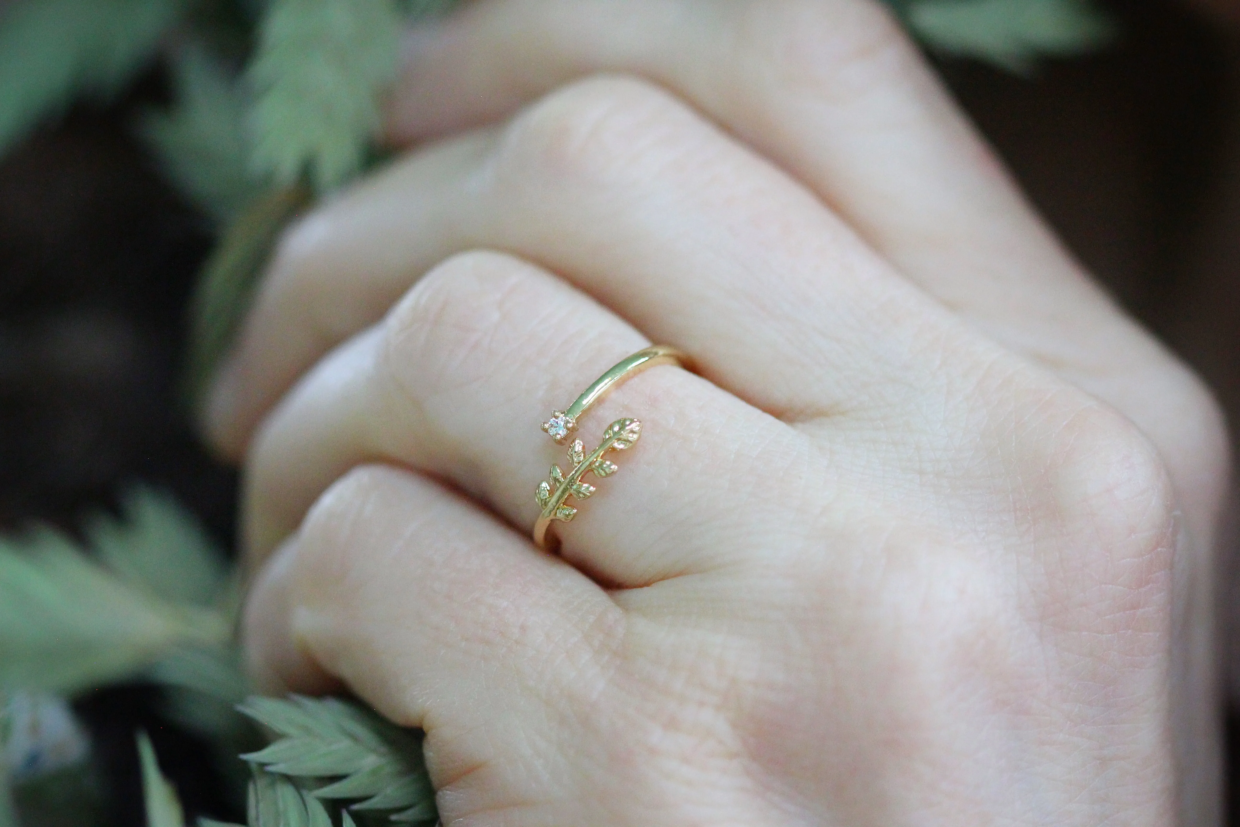 Fern & Crystal Ring