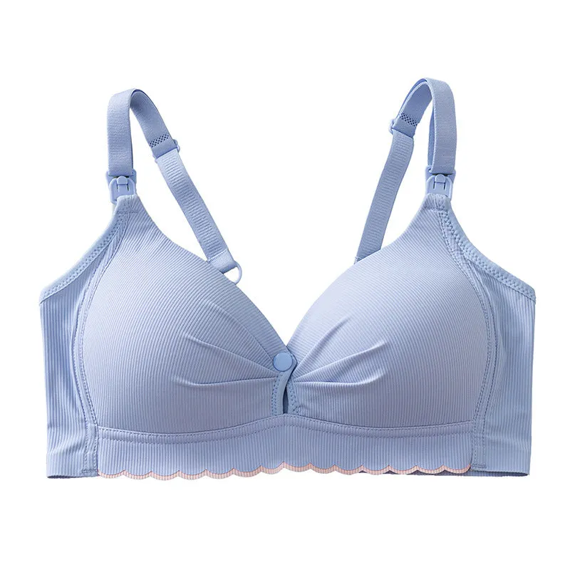 Fixed cup front buckle, pregnancy and lactation, nursing bra, no steel ring, push-up maternity underwear, breastfeeding thin bra