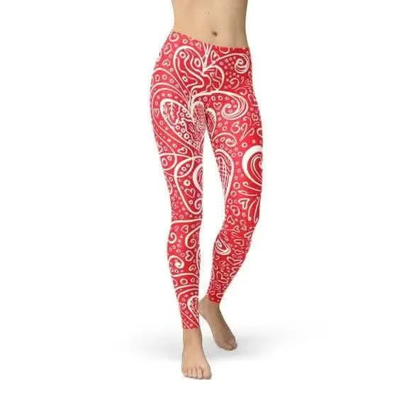 Floral Elegance Activewear Leggings - Size L