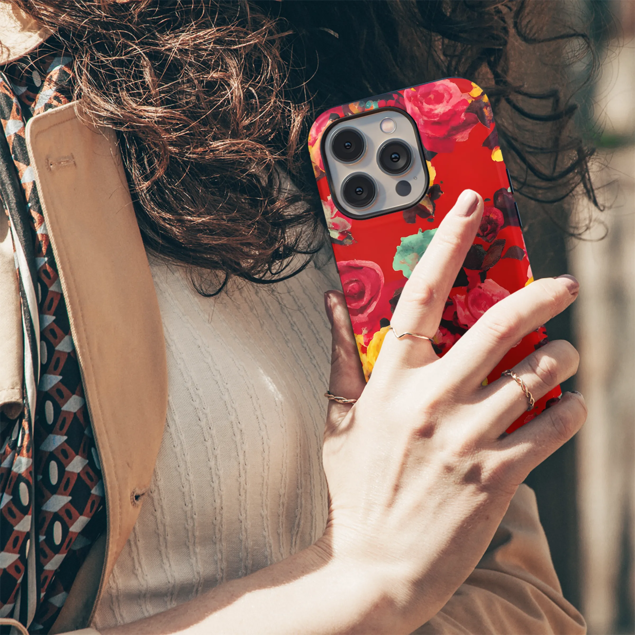 Frida Red Roses Phone Case iPhone Samsung Cover Pixel 3275