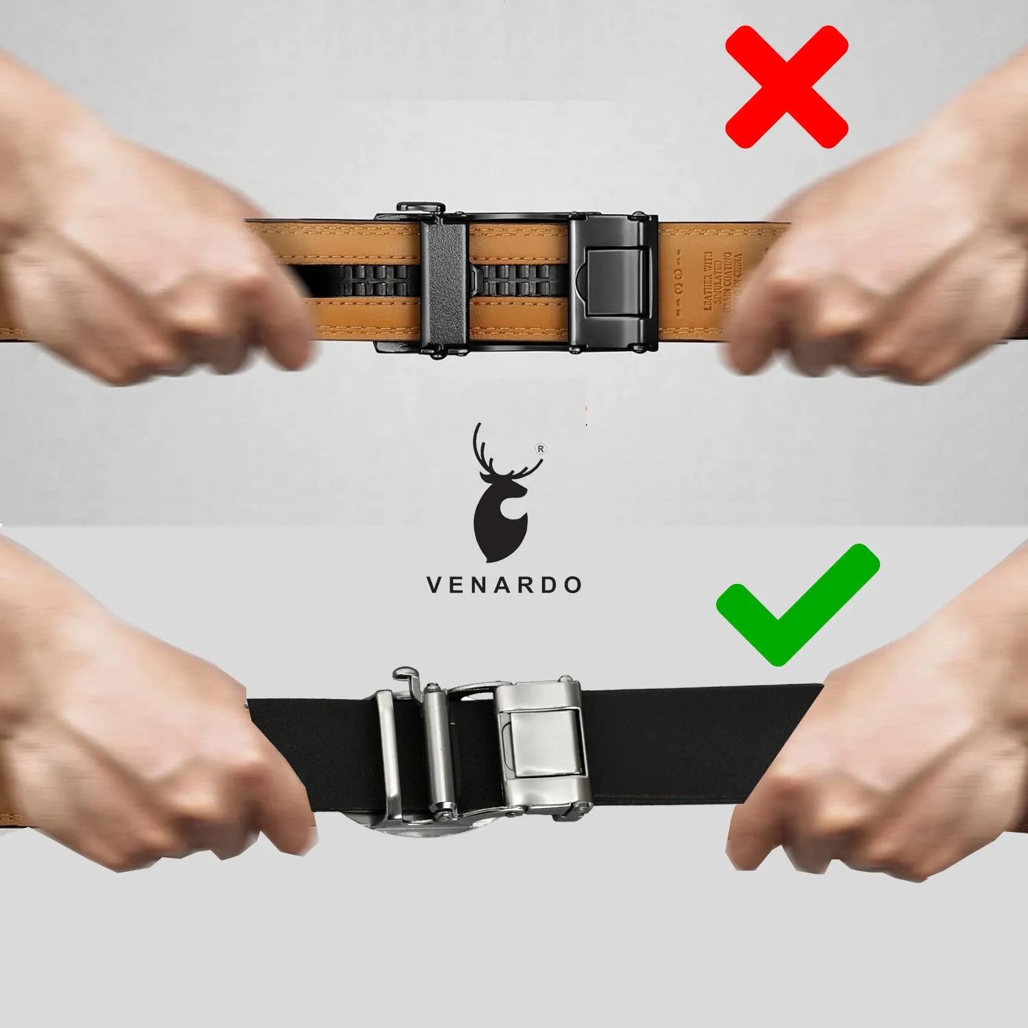 Fusion Classic  Genuine Leather Autolock  No Hole Belt