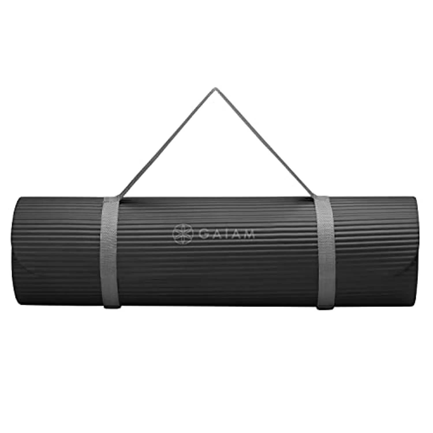 Gaiam Extra-Thick Yoga Fitness Mat and Exercise Mat with Non-Slip Texture and Easy Carry Strap