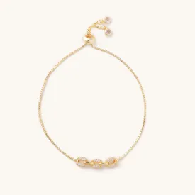 Gem Chain Slider Bracelet