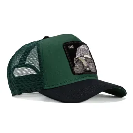 Goorin Bros OG Tortoise Adjustable Trucker Snapback Hat - Green, Black