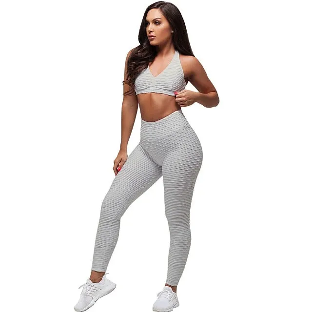 GV Womens' Seamless Activewear short Sleeve Yoga Sets Latest Version Girls Gym Suit Ladies Gym wear Women Crop Top Active Wear Ribbed