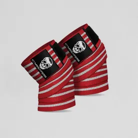 Gymreapers Knee Wraps - Red/White