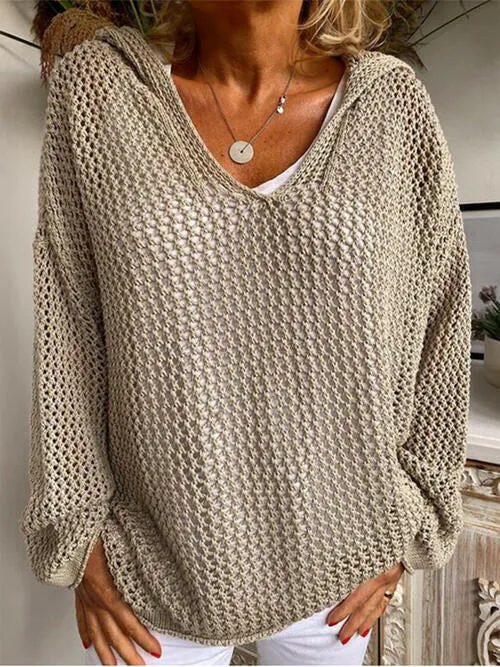 Hooded Long Sleeve Sweater