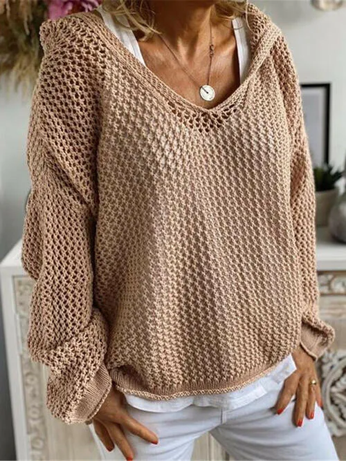 Hooded Long Sleeve Sweater