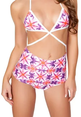 Kaleidoscope High Waist Shorts