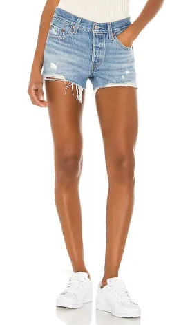 LEVIS PREMIUM: 501 MID RISE ATHENS DESTRUCTED SHORT