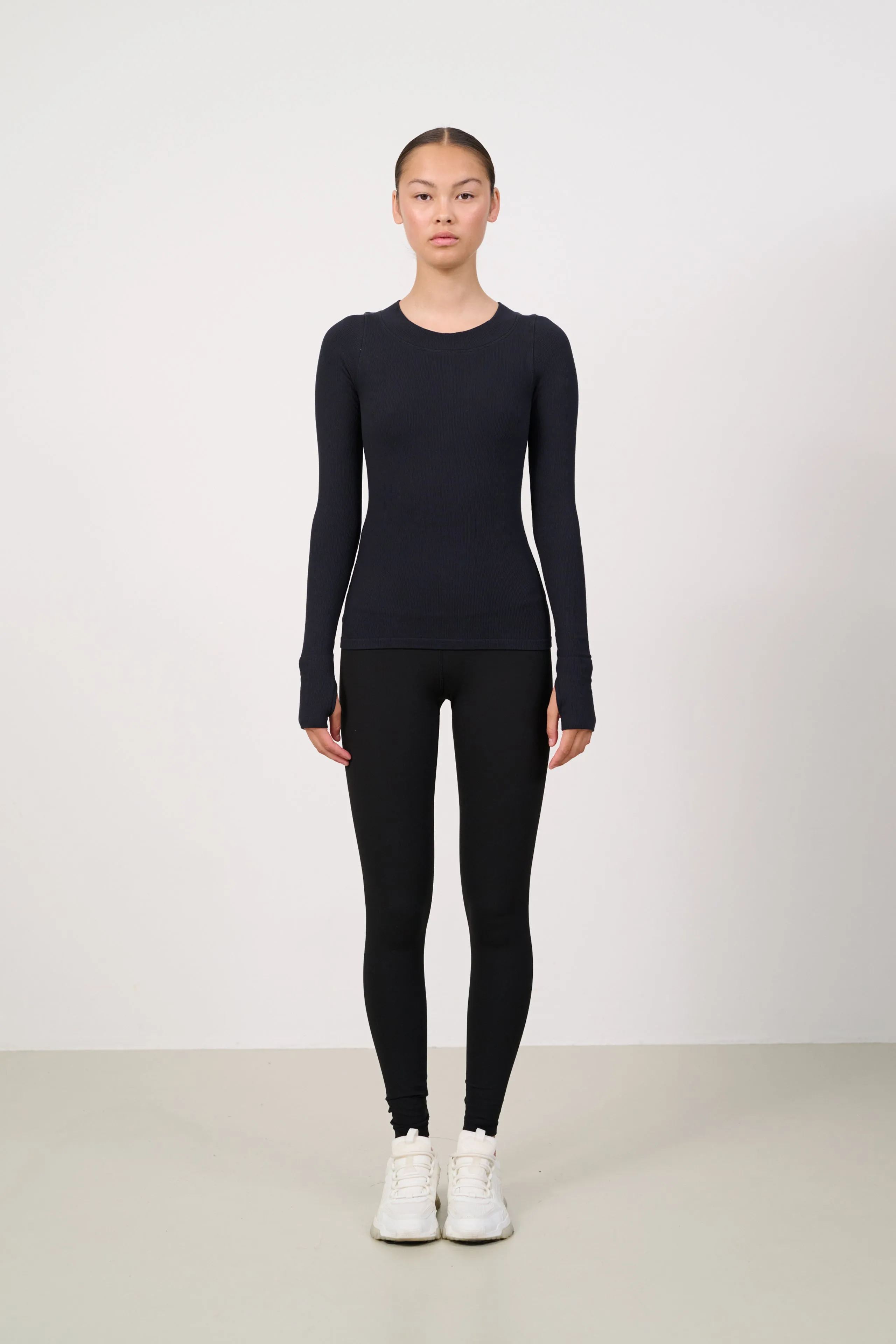 MAIA MicroModal soft rib longsleeve - Black