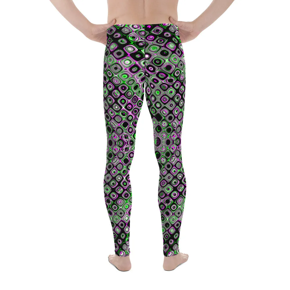 Men's Leggings, Ecstatic Dance, Festival, Rave, Gym Leggings, Trippy Leggings, Wrestling, Yoga