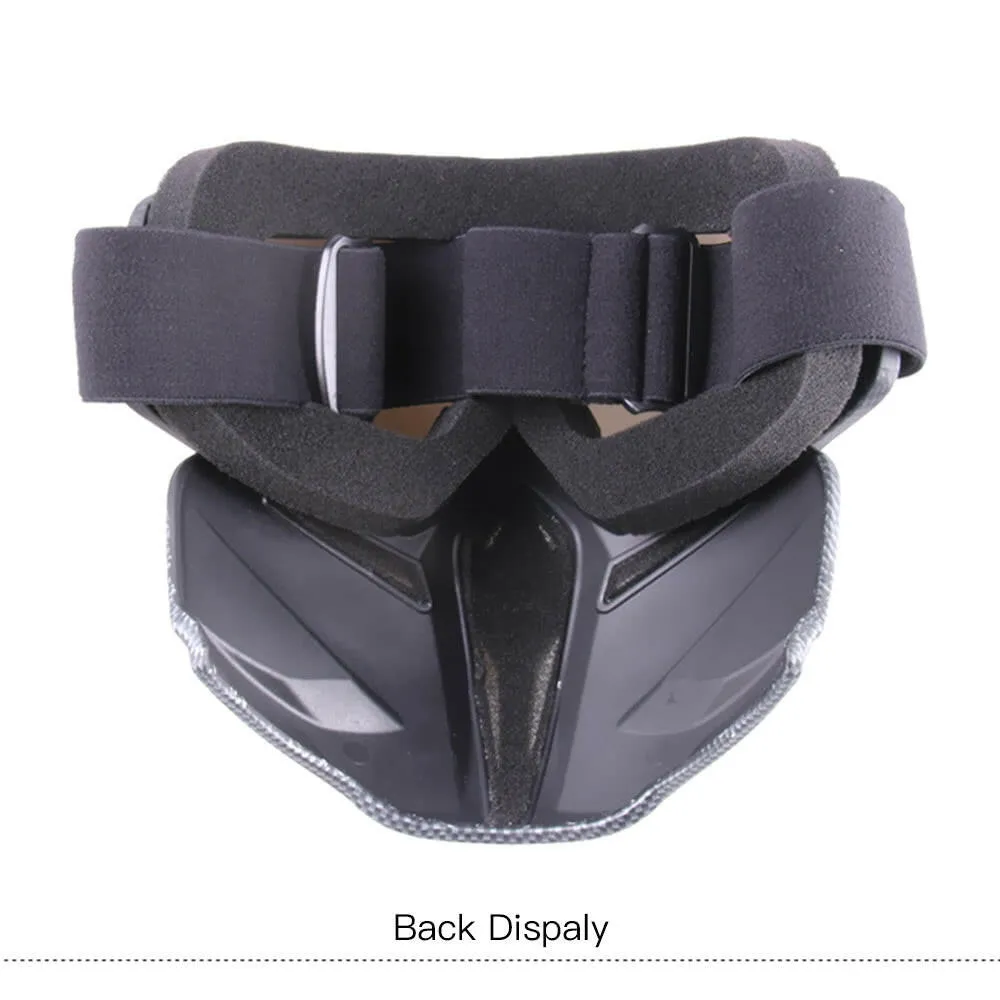 Motorcycle Helmet Riding Detachable Modular Face Mask Windproof Breathable Shield Goggles Outdoors